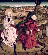 Master of the Schotten Altarpiece The Flight into Egypt, from the Schotten Altarpiece oil painting reproduction